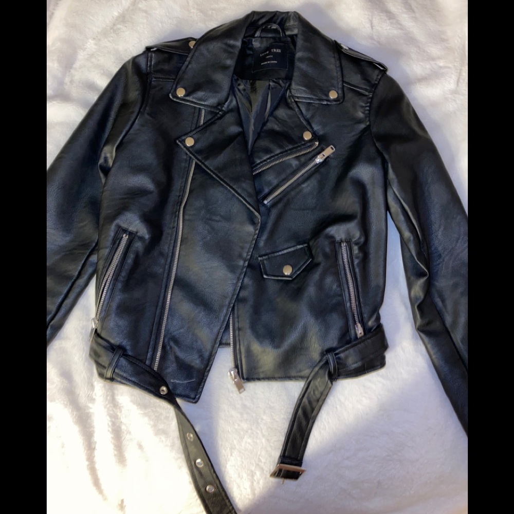 Black faux leather jacket - Picture 1 of 1